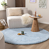 Rond Hoogpolig vloerkleed - Comfy Supreme Lichtblauw - thumbnail