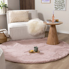 Rond Hoogpolig vloerkleed - Comfy Supreme Roze - thumbnail