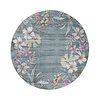 Rond buitenkleed bloemen - Poppy Olijfgroen - thumbnail 1