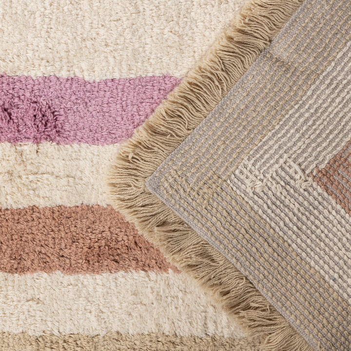 Wasbaar kindervloerkleed - Milo Roze