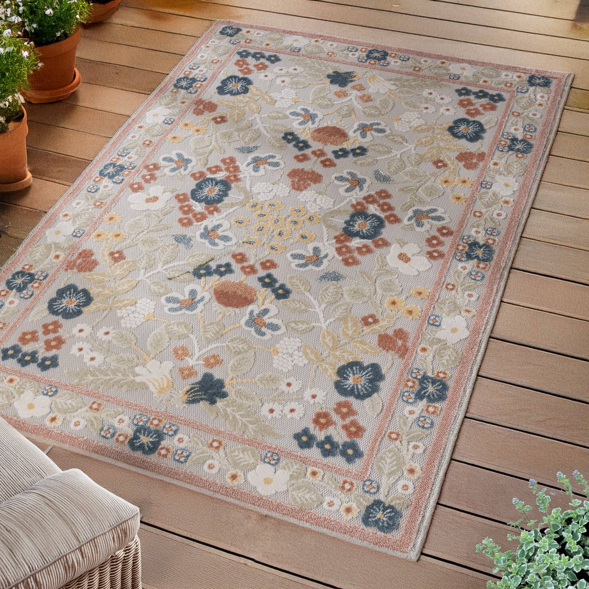 Binnen- & buitenvloerkleed - Bloom Oriental Multicolor