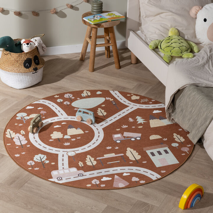 Rond speelkleed auto - Rocky Ride Terra