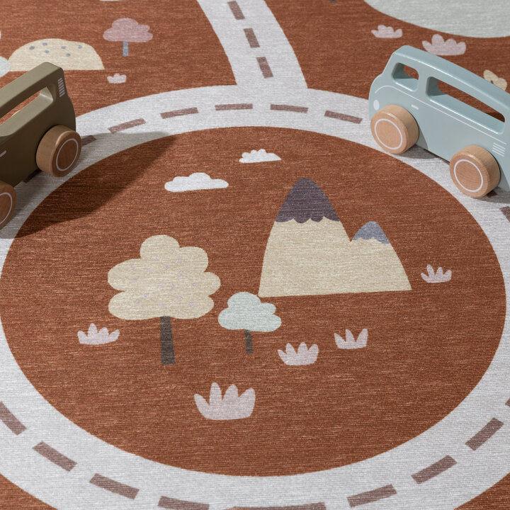 Rond speelkleed auto - Rocky Ride Terra