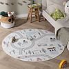 Rond speelkleed auto - Rocky Ride Wit - thumbnail