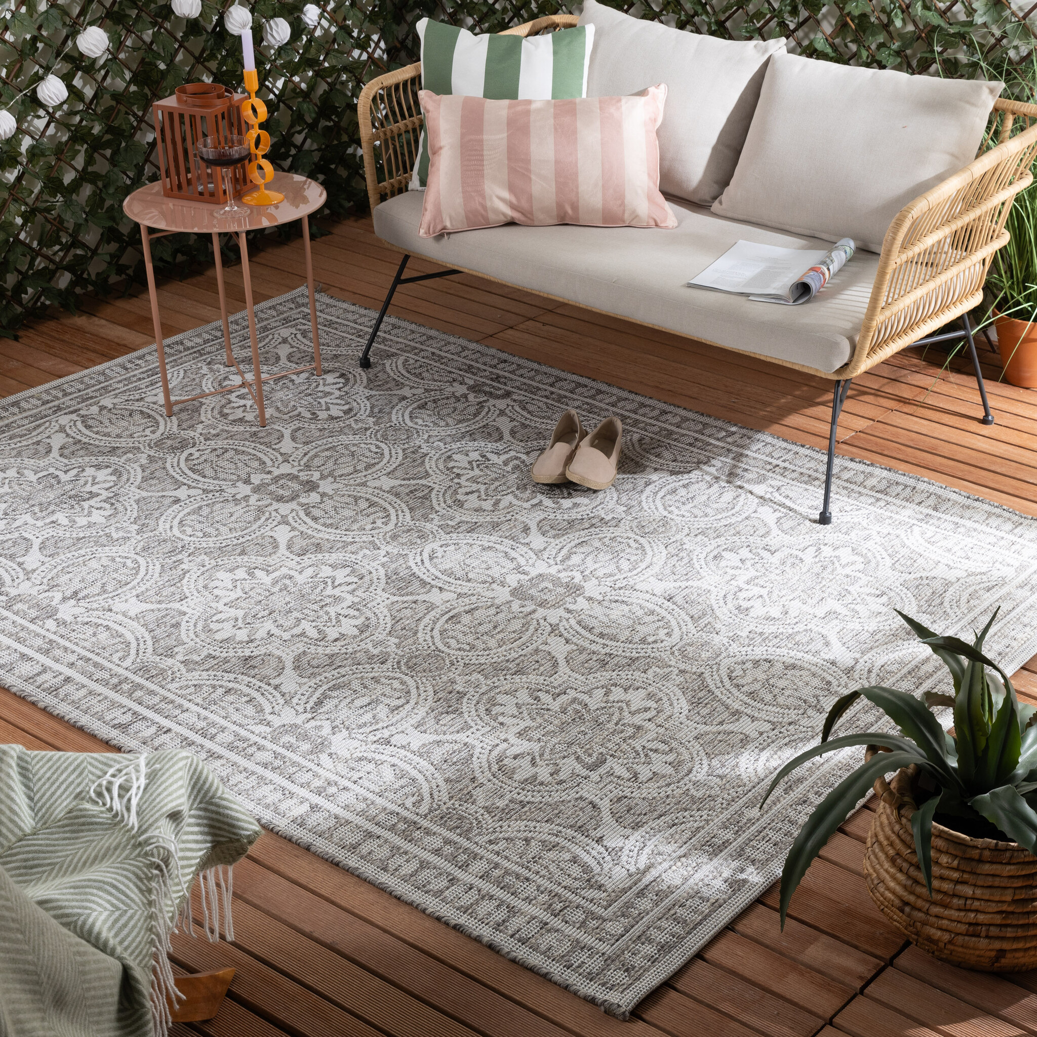 Buitenkleed - Summer Oriental Lichtgrijs