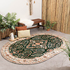 Ovaal vintage buitenkleed - Santo Flora Donkergroen - thumbnail