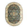 Ovaal vintage buitenkleed - Santo Flora Donkergroen - thumbnail 1