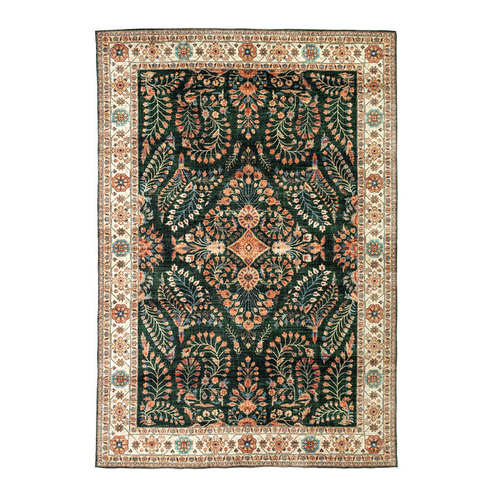 Vintage buitenkleed - Santo Flora Donkergroen