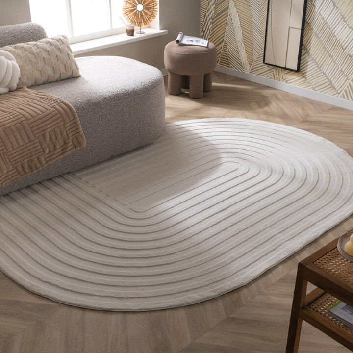 Organisch vloerkleed - Flowy Arch Creme