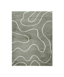 Wasbaar vloerkleed - Myrre Swirl Groen