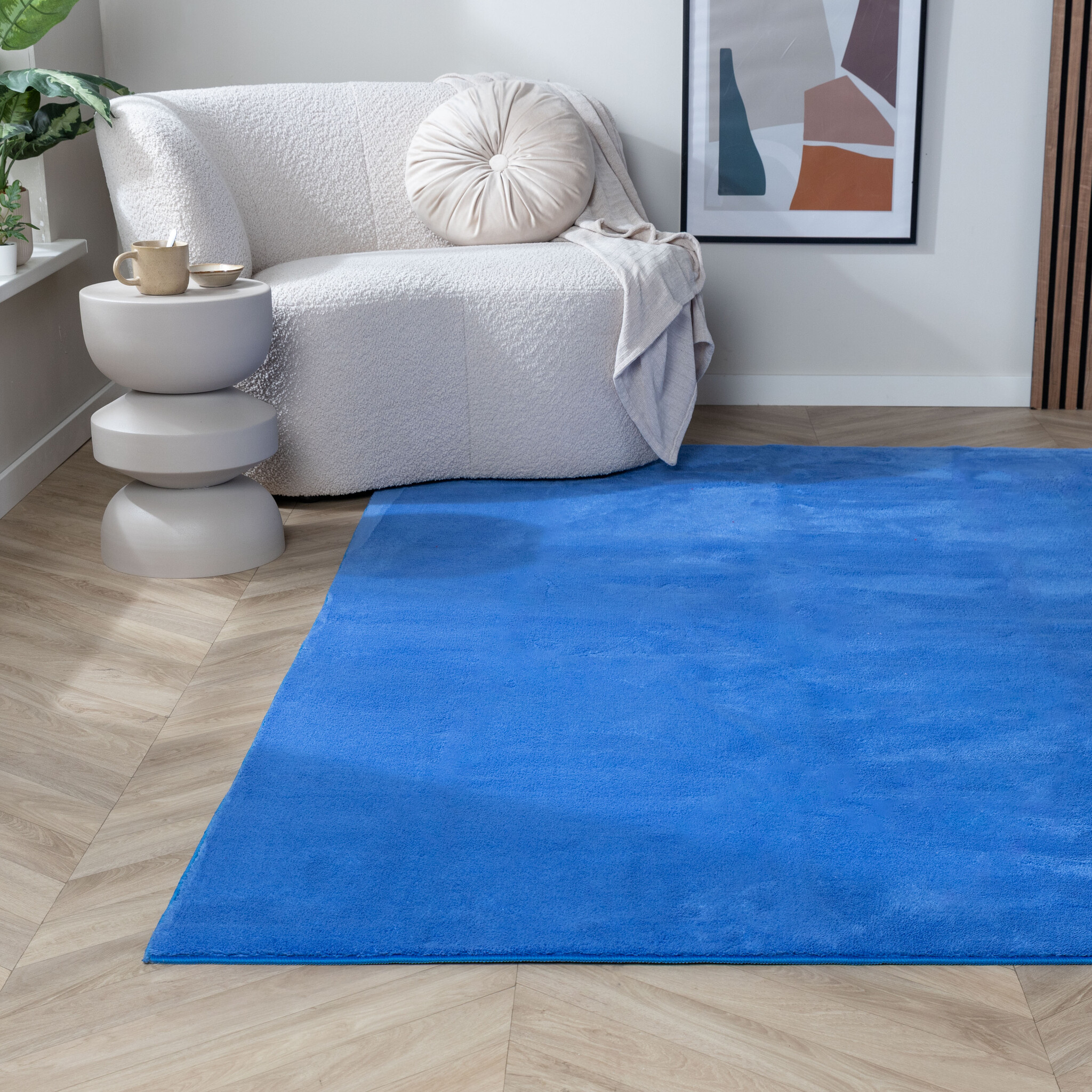 Wasbaar vloerkleed - Vivid Blauw