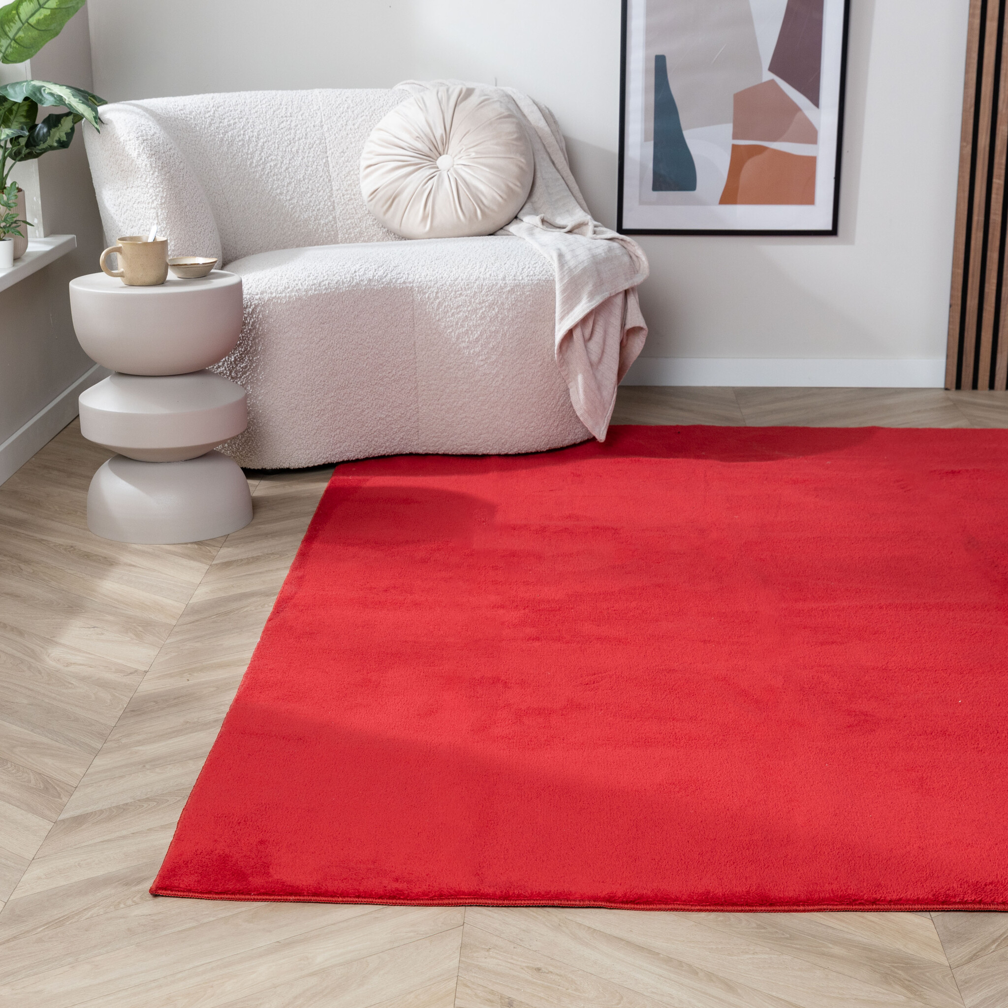 Wasbaar vloerkleed - Vivid Rood