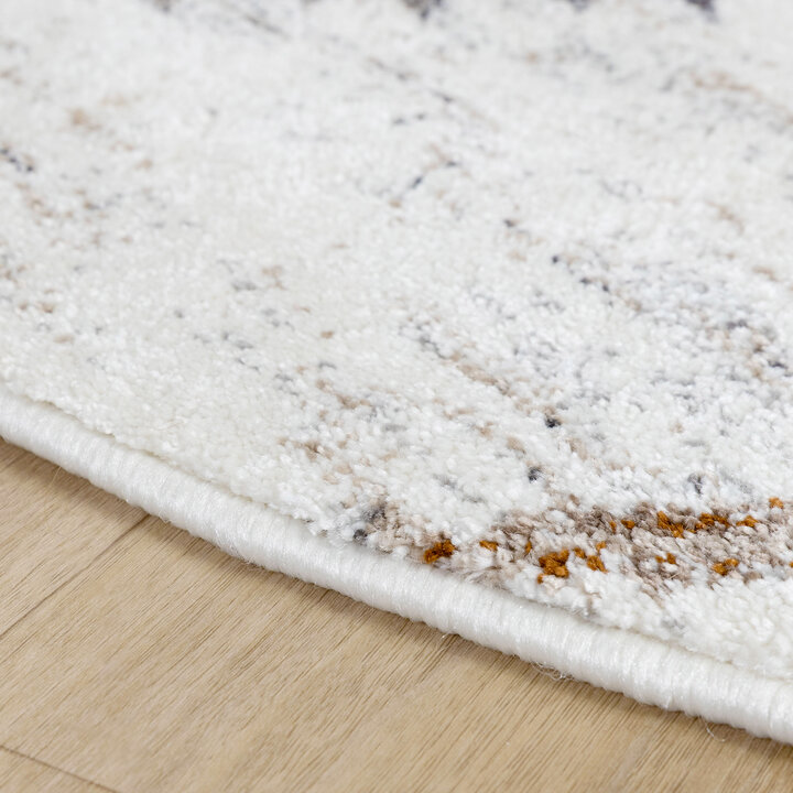 Rond hoogpolig vloerkleed - Blend Aztec Terra