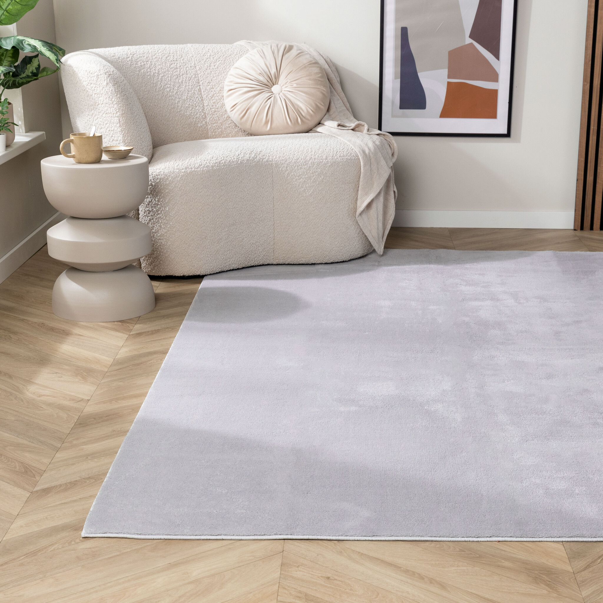 Wasbaar vloerkleed - Vivid Grijs