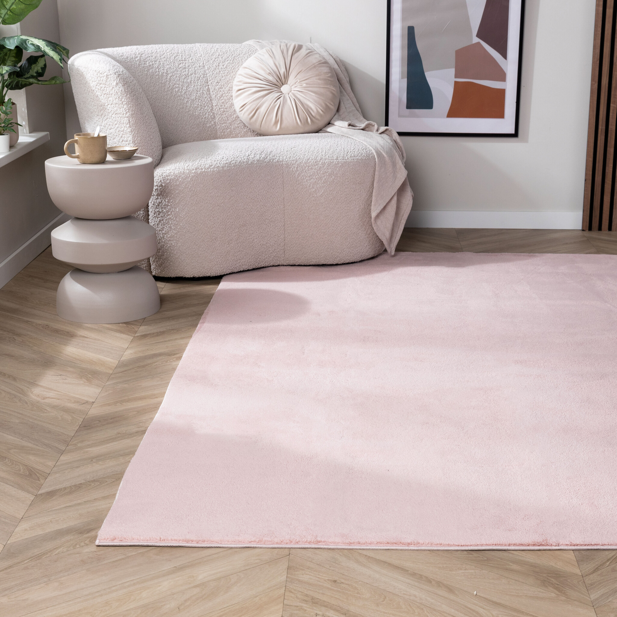 Wasbaar vloerkleed - Vivid Roze