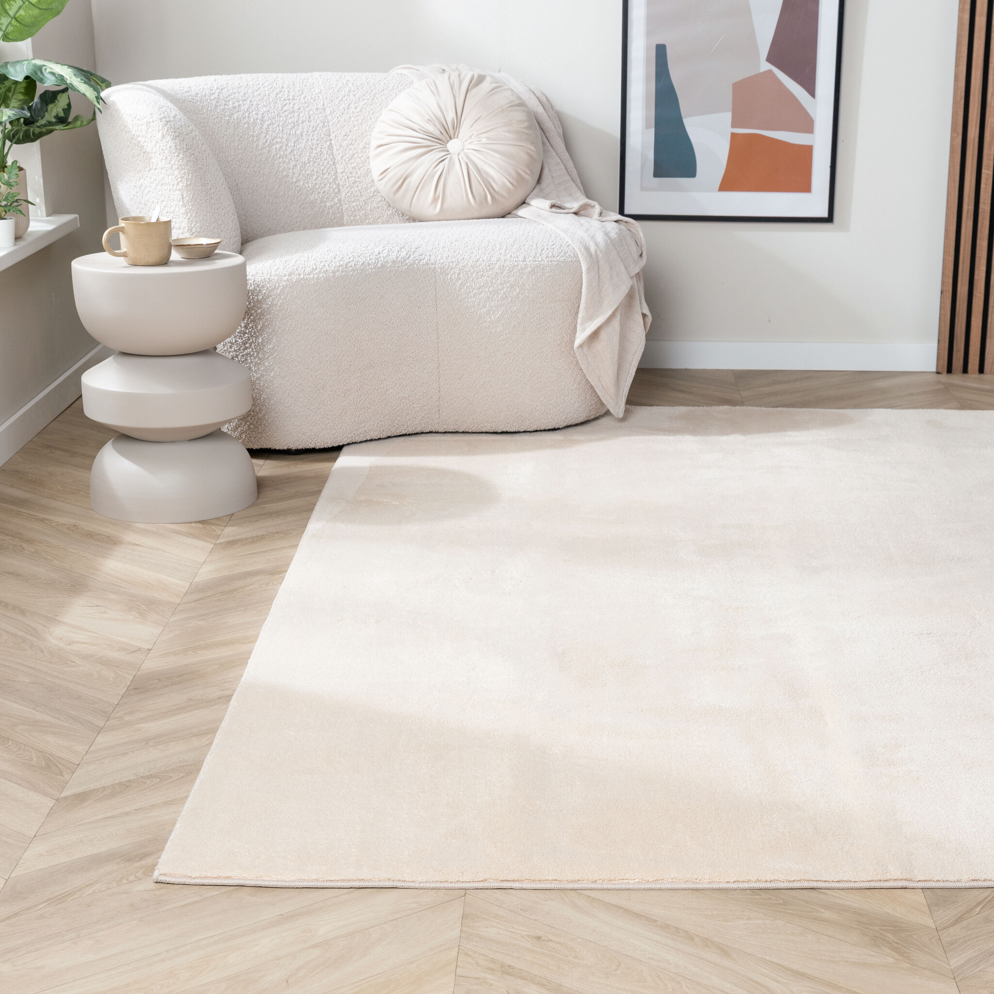 Wasbaar Vloerkleed - Vivid Beige