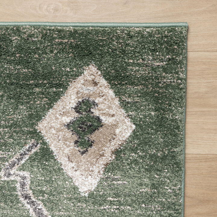 Berber vloerkleed - Blend Aztec Groen