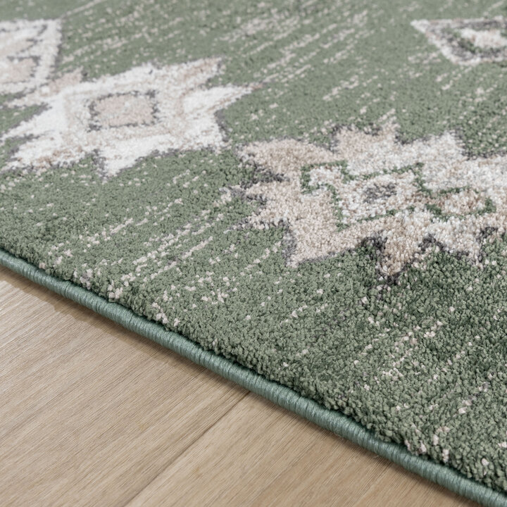Berber vloerkleed - Blend Aztec Groen