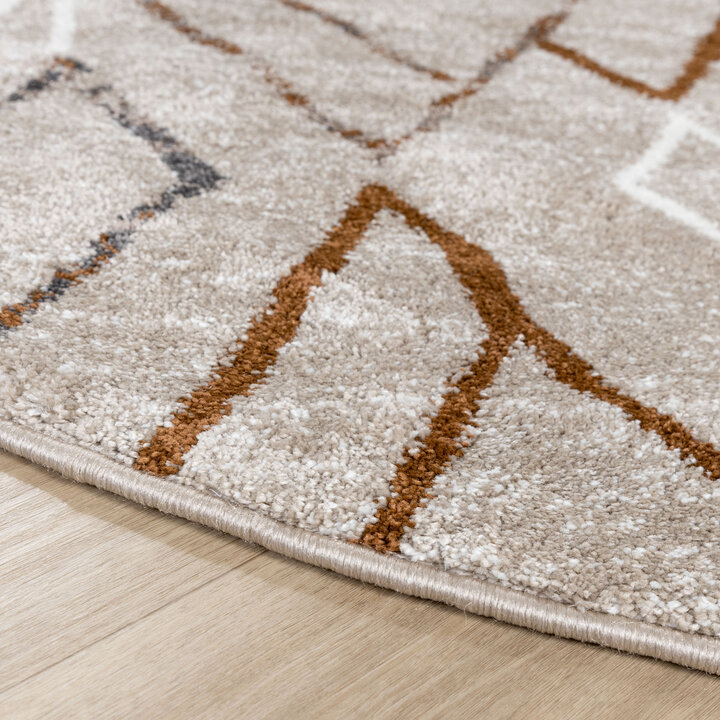 Rond Berber vloerkleed - Blend Diamond Beige