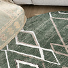 Rond Berber vloerkleed - Blend Diamond Groen - thumbnail 2