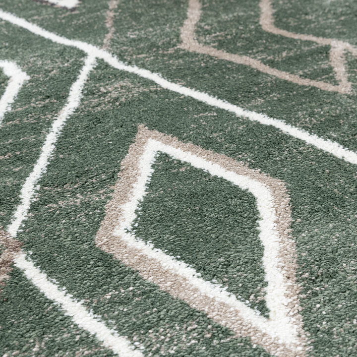Rond Berber vloerkleed - Blend Diamond Groen