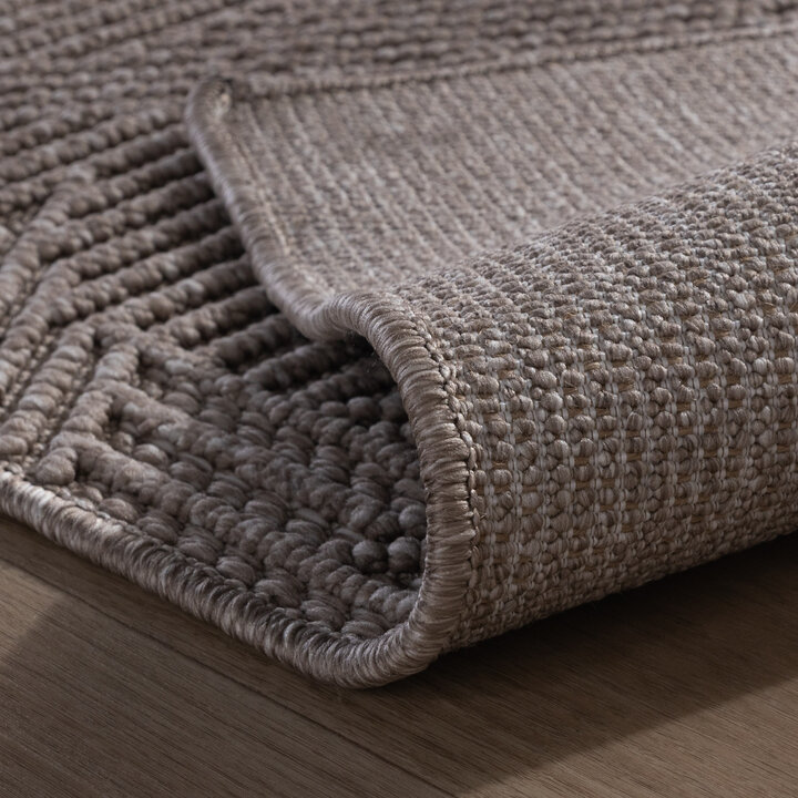 Loper vloerkleed - Hidde 3D Maze Taupe 