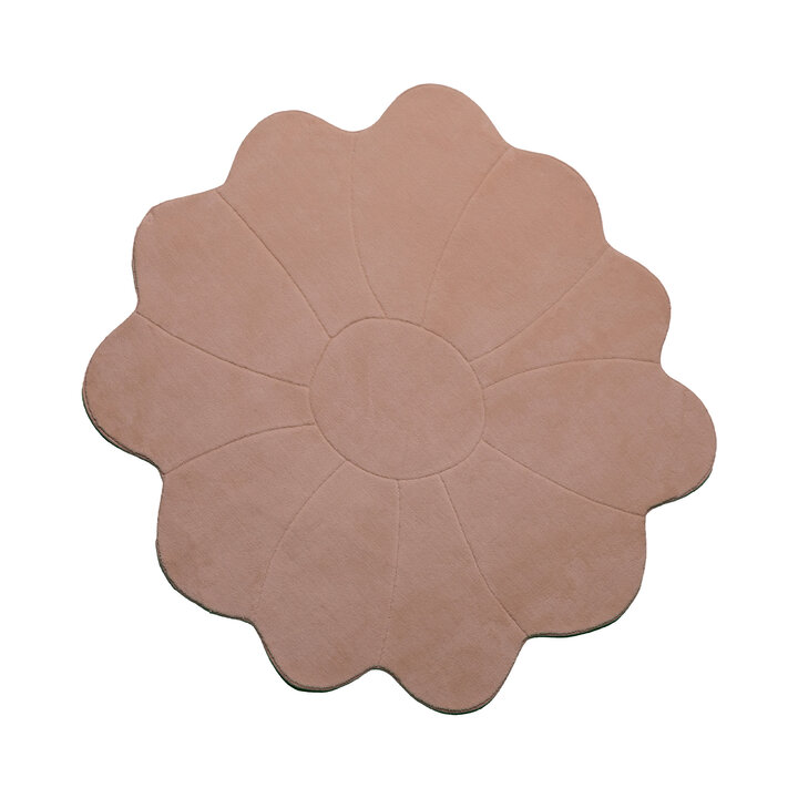 Kindervloerkleed Rond - Coco Bloem Roze