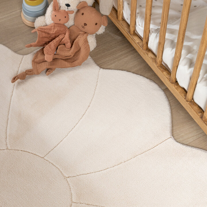 Kindervloerkleed rond - Coco Bloem Beige