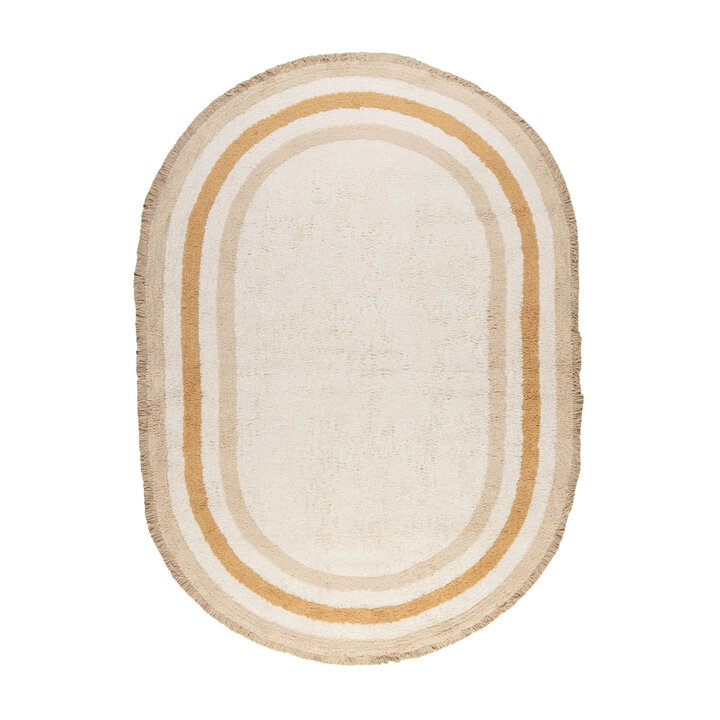 Ovaal wasbaar kindervloerkleed - Milo Beige