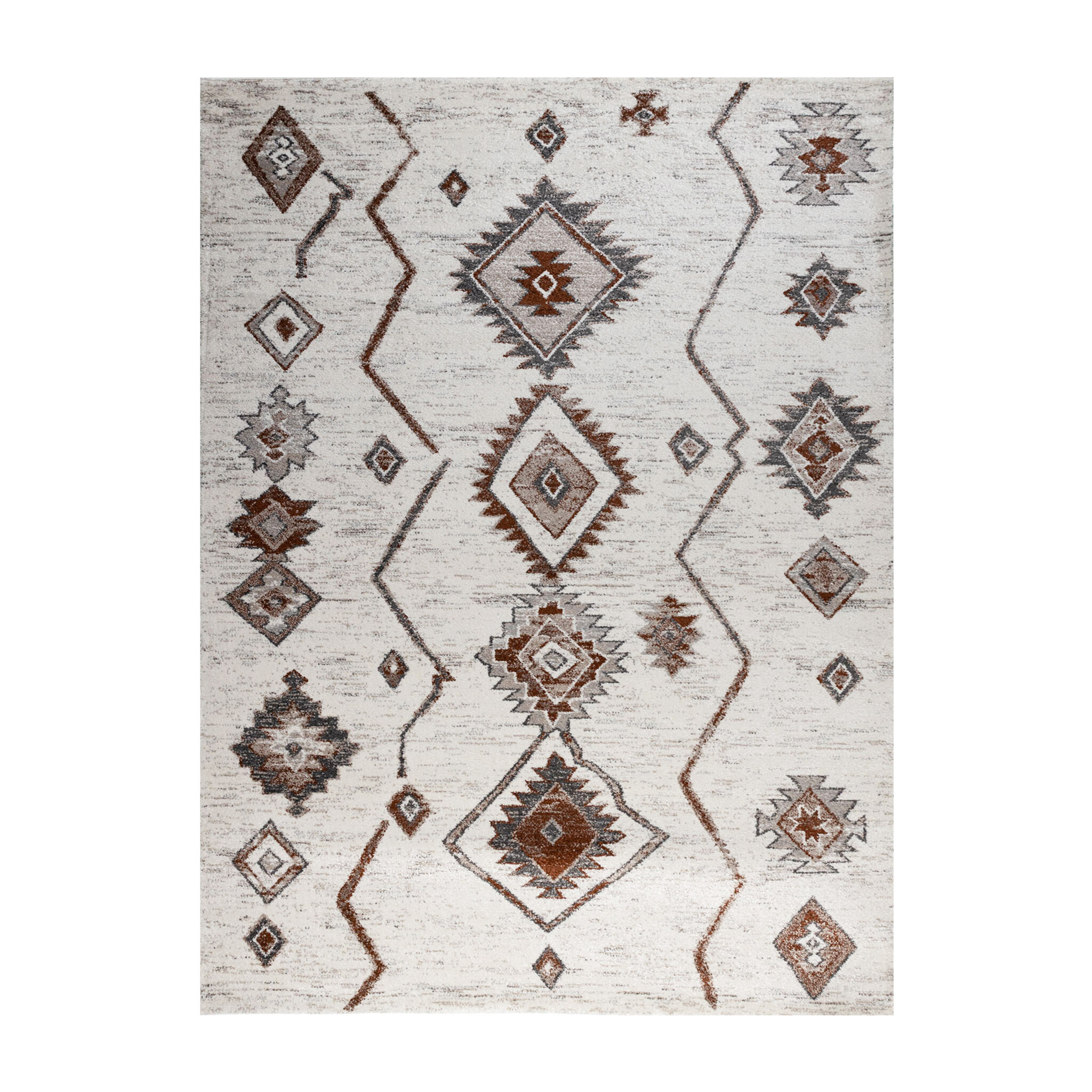 Hoogpolig vloerkleed - Blend Aztec Terra - sfeer