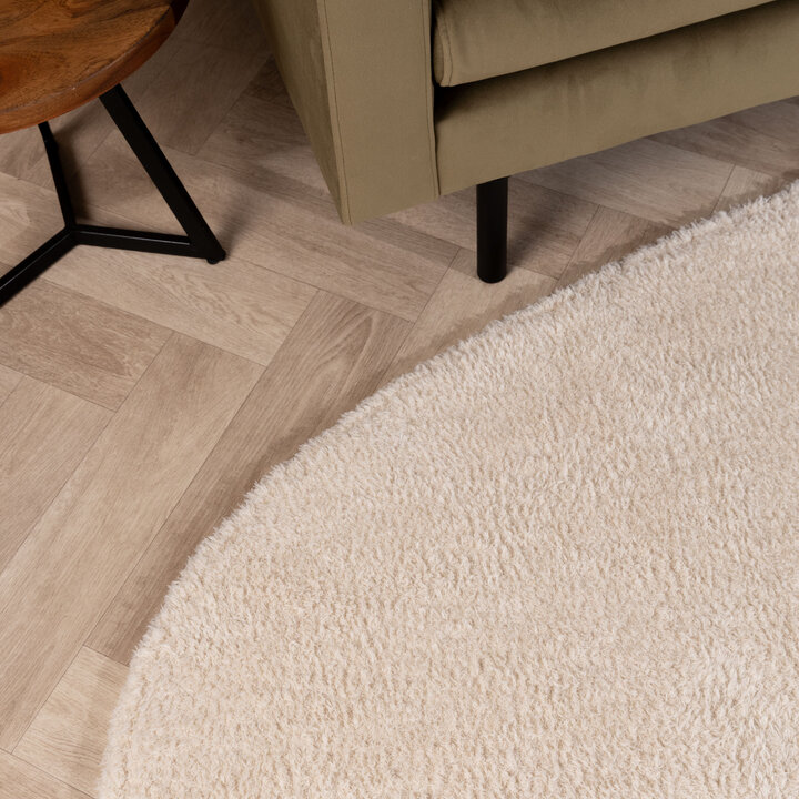 Zacht organisch vloerkleed - Teddy Creme