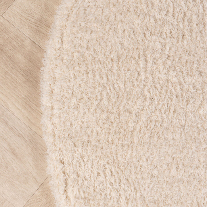 Zacht organisch vloerkleed - Teddy Creme