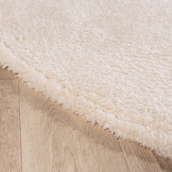Zacht rond vloerkleed - Teddy Creme