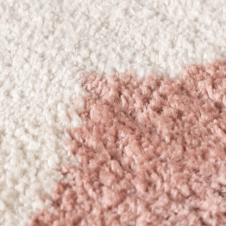 Wasbaar vloerkleed - Myrre Roze/Wit 