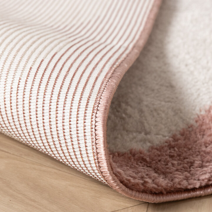 Wasbaar vloerkleed - Myrre Roze/Wit 