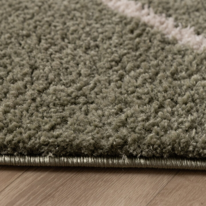 Wasbaar vloerkleed - Myrre Swirl Groen