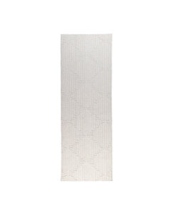 Loper vloerkleed -  Hidde 3D Lines Wit