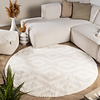 Rond Scandinavisch vloerkleed - Lova Diamond Creme - thumbnail
