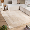 Scandinavisch vloerkleed - Lova Border Beige  - thumbnail