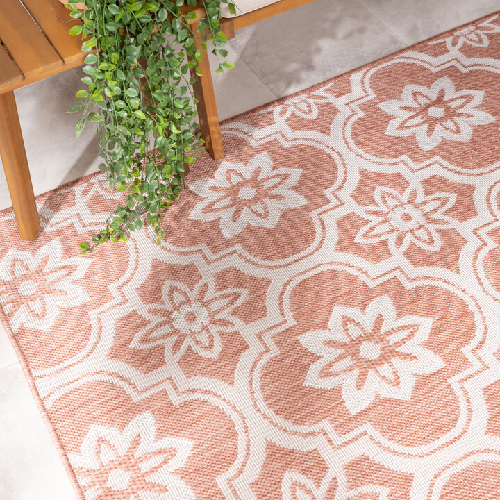 Buitenkleed - Rio Flower Roze