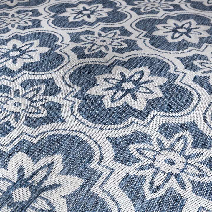 Buitenkleed - Rio Flower Blauw