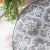 Rond buitenkleed - Rio Flower Lichtblauw - thumbnail 2