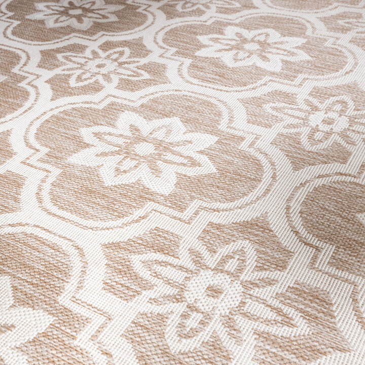 Rond buitenkleed - Rio Flower Beige
