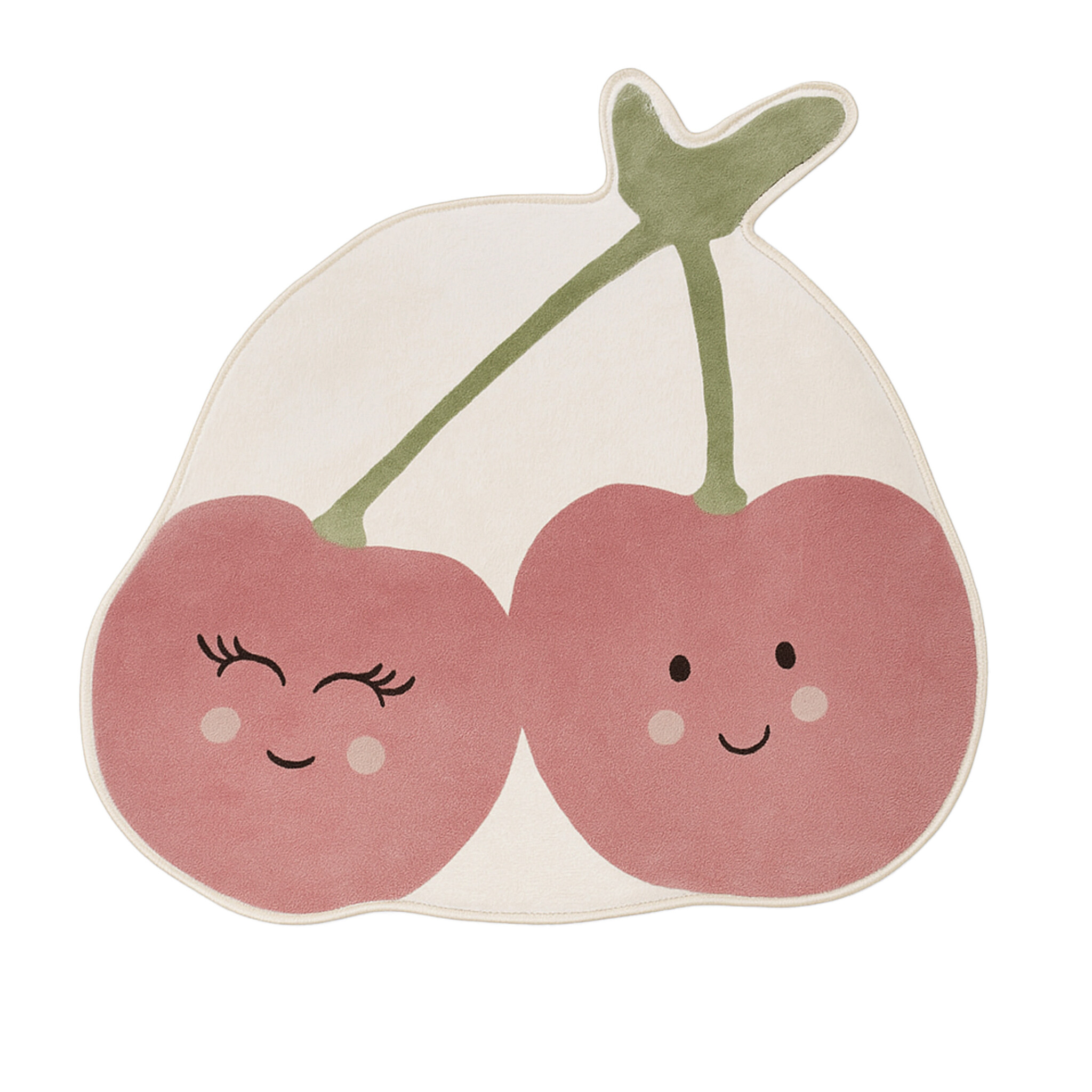 Wasbaar kindervloerkleed - Berry Kersen Rood - sfeer