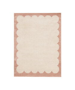 Wasbaar vloerkleed - Myrre Roze/Wit 