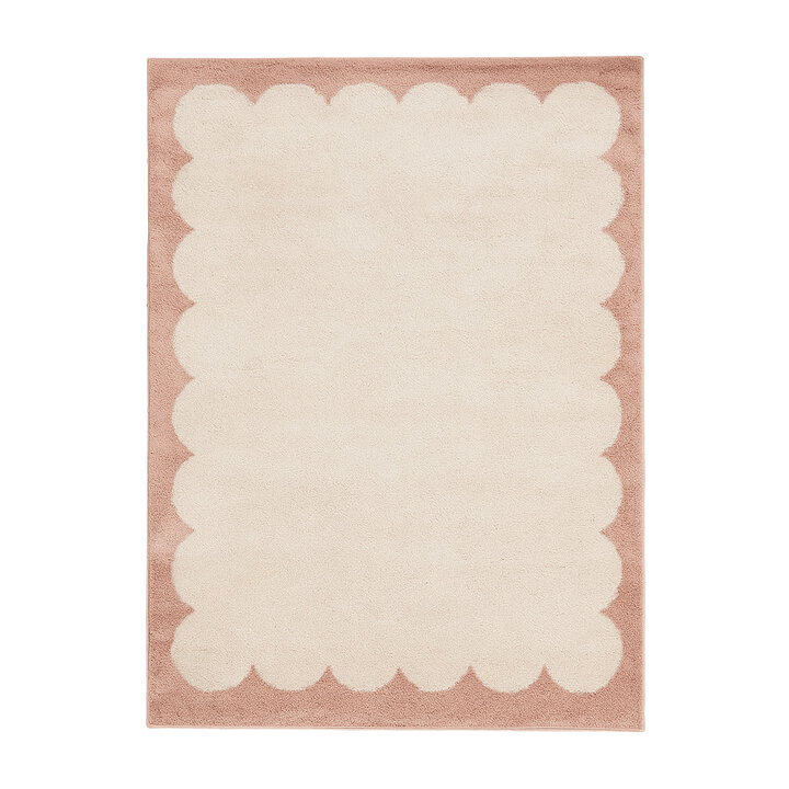 Wasbaar vloerkleed - Myrre Roze/Wit 