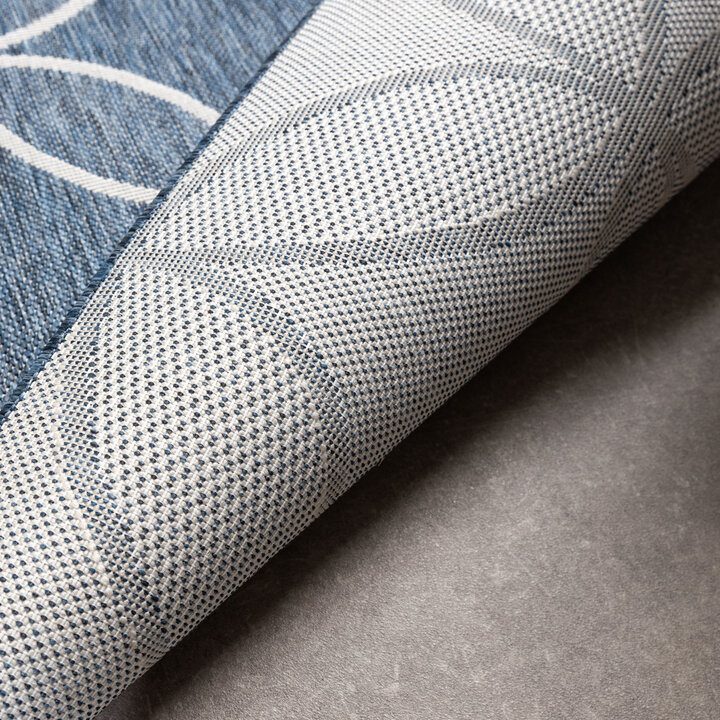 Geometrisch buitenkleed - Faro Ripple Blauw 