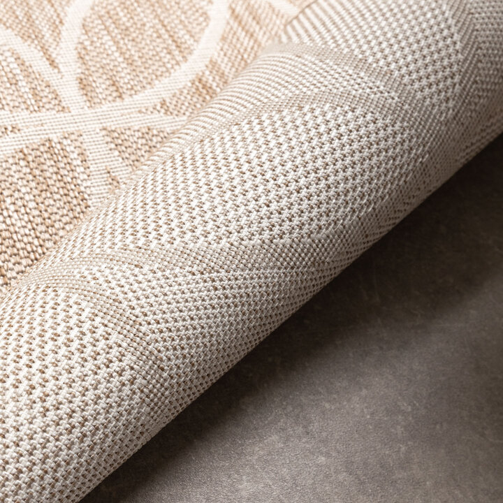 Geometrisch buitenkleed - Faro Ripple Beige