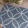 Geometrisch buitenkleed - Faro Ripple Blauw  - thumbnail 2