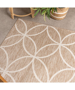 Geometrisch buitenkleed - Faro Ripple Beige